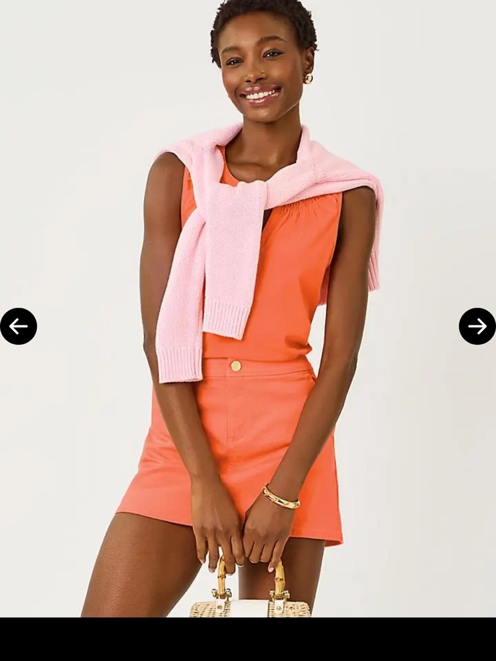 Lilly Pulitzer Coral Orange High-Rise Skort